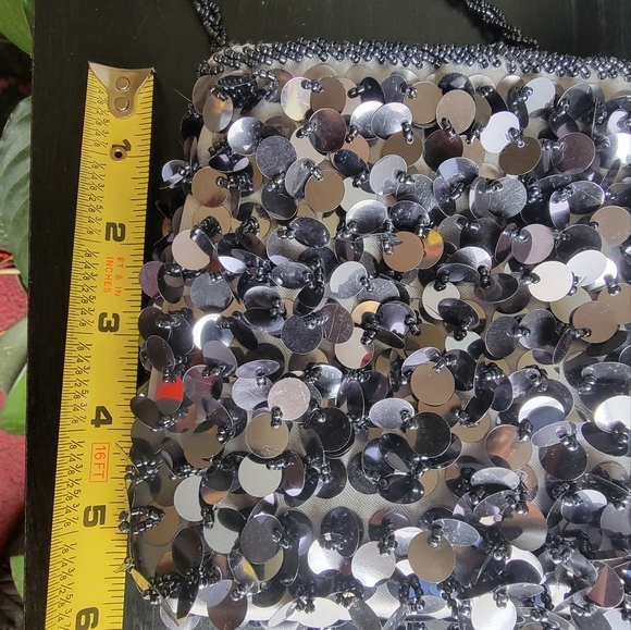 Sequin purse with long beaded strap. EUC. - Picture 6 of 8